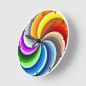 Rainbow-Wirbel Runde Wanduhr (Winkel)