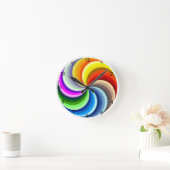 Rainbow-Wirbel Runde Wanduhr (Zuhause)