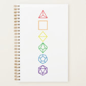 Rainbow Wireframe Dice Planer (Vorderseite)