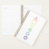 Rainbow Wireframe Dice Planer (Anzeige)