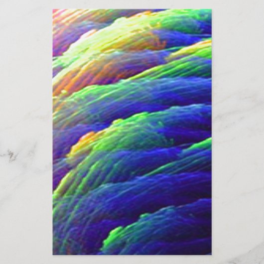 Rainbow Wispy Feather Mountains Briefpapier (Vorderseite)