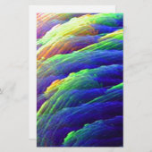 Rainbow Wispy Feather Mountains Briefpapier (Vorne/Hinten)