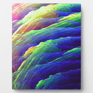 Rainbow Wispy Feather Mountains Fotoplatte