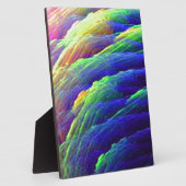 Rainbow Wispy Feather Mountains Fotoplatte (Seite)