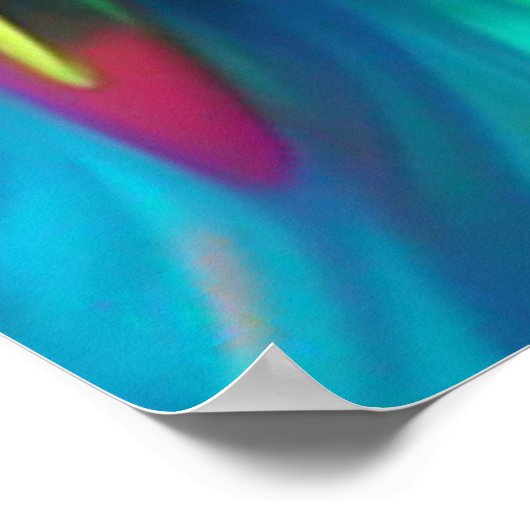 Rainbow Wolfman Poster - Psychedelische Abstrakte  (Ecke)