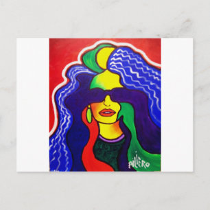 Rainbow Woman 10-1 von Piliero Postkarte