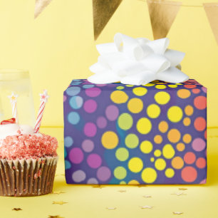 Rainbow Wonky Polka Dots Geschenkpapier