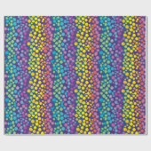 Rainbow Wonky Polka Dots Geschenkpapier (Flach)