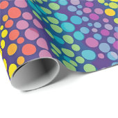 Rainbow Wonky Polka Dots Geschenkpapier (Rolleneckpunkt)