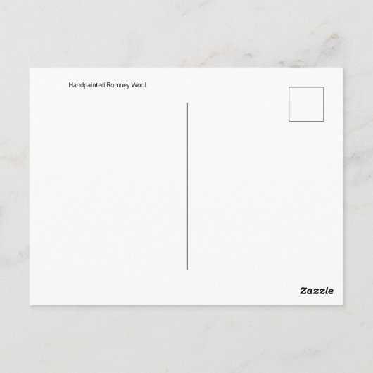 Rainbow Wool Handspun Fotografie Postkarte (Rückseite)