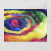 Rainbow Wool Handspun Fotografie Postkarte (Vorderseite)