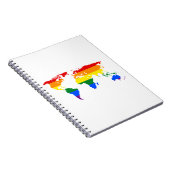 Rainbow World Map Notizblock (Rechte Seite)
