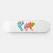 Rainbow World Map Skateboard - Farbenfrohe Reise (Horizontal)