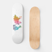 Rainbow World Map Skateboard - Farbenfrohe Reise (Vorderseite)