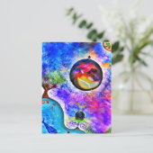 Rainbow World Postkarte (Stehend Vorderseite)