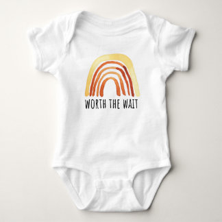 Rainbow Worth The Wait Baby Bodysuit Strampler