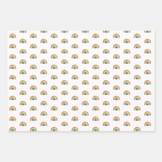 Rainbow Wrapping Paper Geschenkpapier Set (Vorderseite 2)