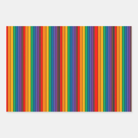 Rainbow Wrapping Paper Geschenkpapier Set (Vorderseite)