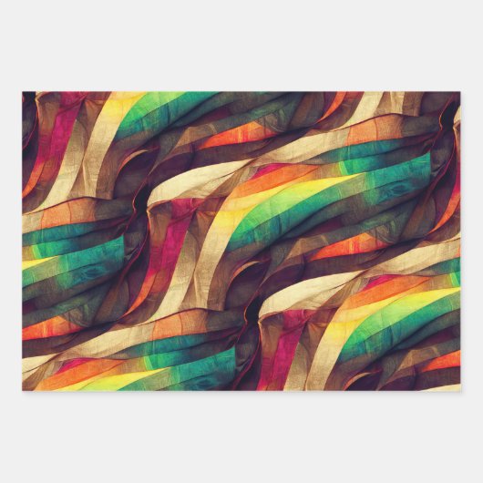 Rainbow Wrapping Paper Set Geschenkpapier Set (Vorderseite 3)