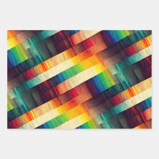 Rainbow Wrapping Paper Set Geschenkpapier Set (Vorderseite 2)
