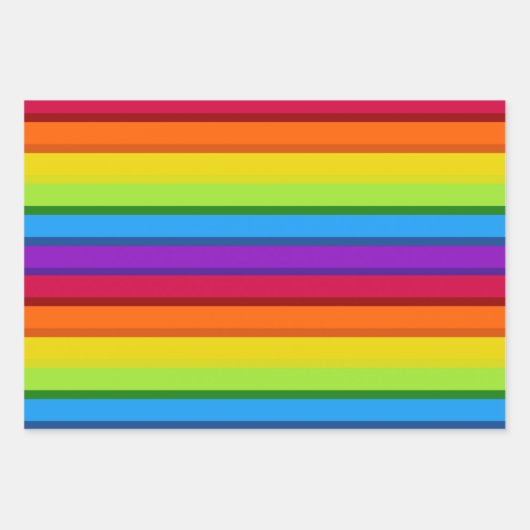 Rainbow Wrapping Paper Sheets mit mehrfarbigen Str Geschenkpapier Set (Vorderseite 2)