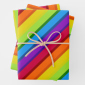 Rainbow Wrapping Paper Sheets mit mehrfarbigen Str Geschenkpapier Set (Beispiel)