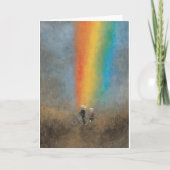Rainbow wünscht Grußkarte Karte (Vorderseite)