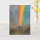 Rainbow wünscht Grußkarte Karte (Gelbe Blume)