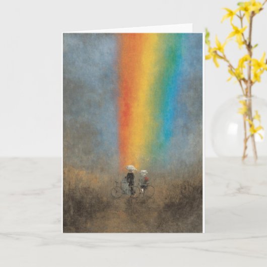 Rainbow wünscht Grußkarte Karte (Gelbe Blume)