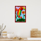 Rainbow wünscht Kinderzimmer Kinder Art Poster (Küche)