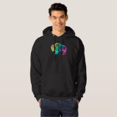 Rainbow Wyoming Buffalo Bison Hoodie (Vorne ganz)