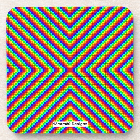 Rainbow X - Kunststoff-Untersetzer Getränkeuntersetzer (Vorderseite)