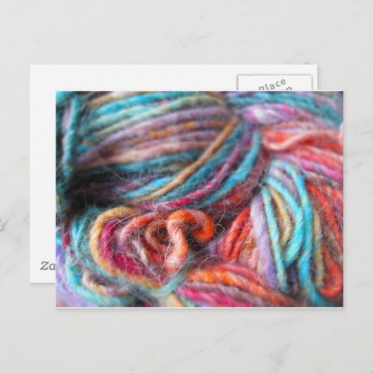 Rainbow Yarn Bundle Postkarte (Vorne/Hinten)