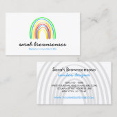 Rainbow Yellow Blue Red Orange Kids Visitenkarte (Vorne/Hinten)