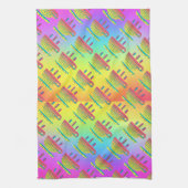 Rainbow Yellow Cup Saucer Geschirrtuch (Vertikal)