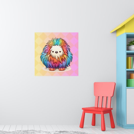 Rainbow Yeti Poster (Kinderzimmer 1)