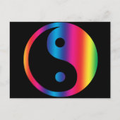 Rainbow Yin Yang Postcard Postkarte (Vorderseite)