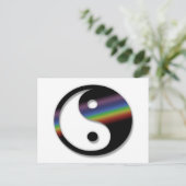 Rainbow Yin Yang Postcard Postkarte (Stehend Vorderseite)