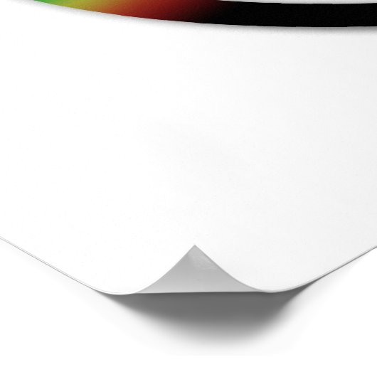 Rainbow Yin Yang Poster (Ecke)