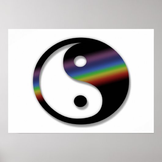 Rainbow Yin Yang Poster (Vorne)