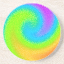 Rainbow Yin Yang Sandstone Untersetzer