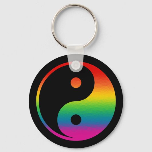 Rainbow Yin Yang Schlüsselanhänger (Vorderseite)