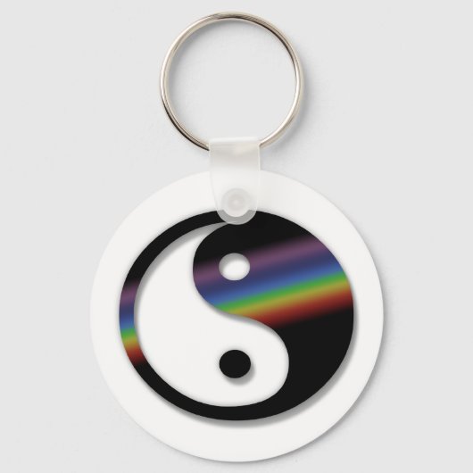 Rainbow Yin Yang Schlüsselanhänger (Vorderseite)
