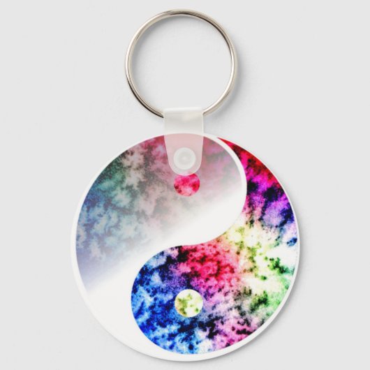 Rainbow Yin Yang Schlüsselanhänger (Vorderseite)