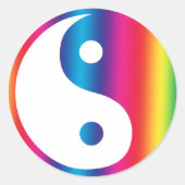 Rainbow Yin Yang Stickers (Vorderseite)