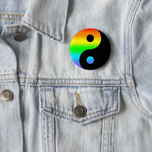 Rainbow Yin Yang Symbol Button (Beispiel)