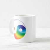 Rainbow Yin Yang Symbol Kaffeetasse (Vorderseite Links)