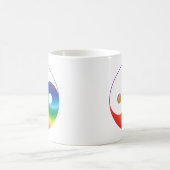 Rainbow Yin Yang Symbol Kaffeetasse (Mittel)