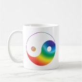 Rainbow Yin Yang Symbol Kaffeetasse (Links)