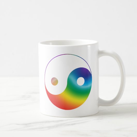 Rainbow Yin Yang Symbol Kaffeetasse (Rechts)